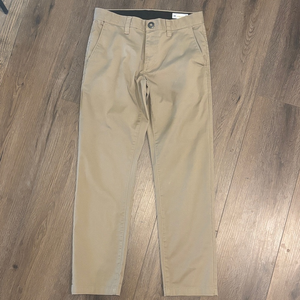 Volcom Slim Fit Khaki Chinos - Classic Tan